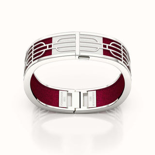 Nanyang Dream Bangle - Majestic Ruby - Sterling Silver