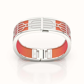 Nanyang Dream Bangle - Sunset Orange - Sterling Silver