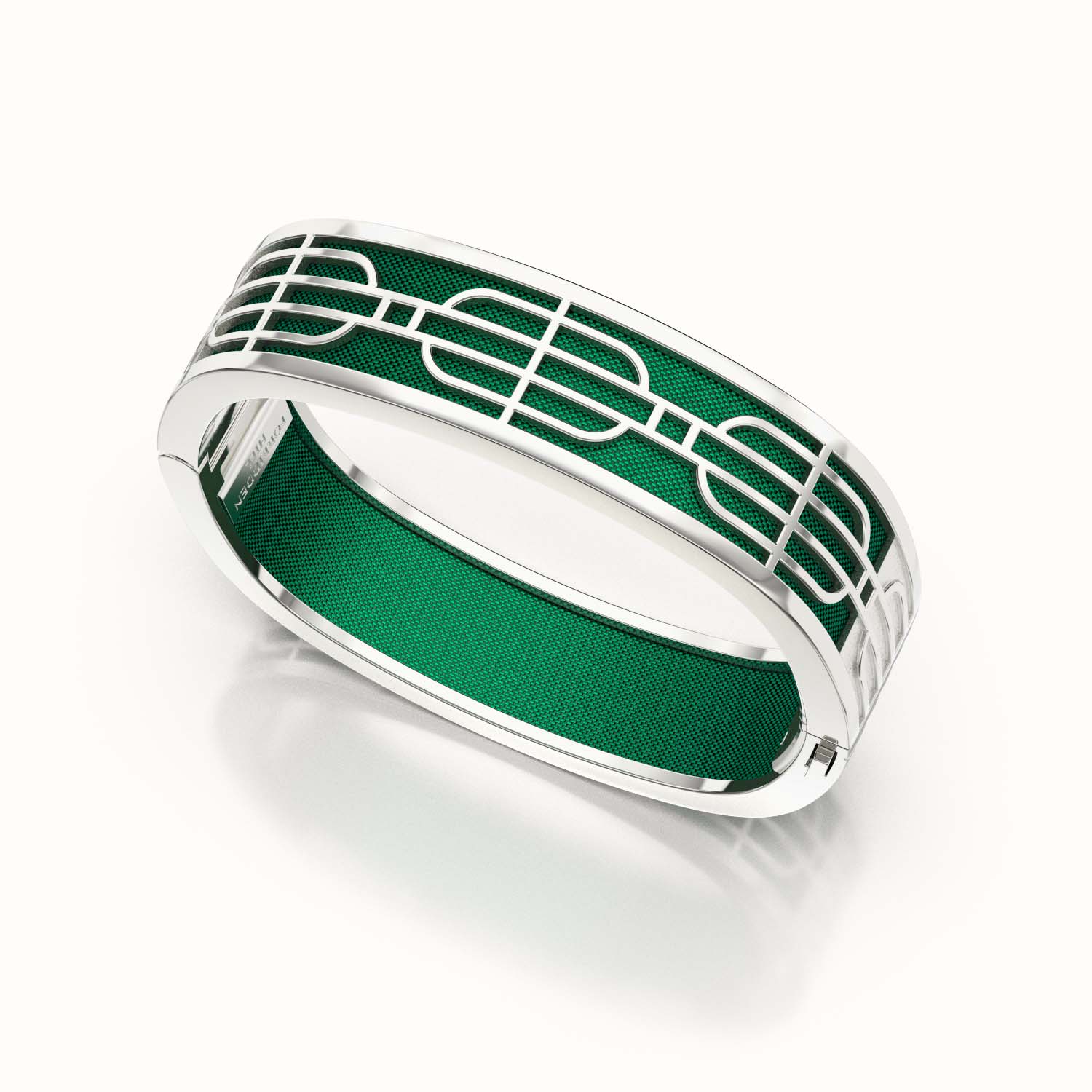 Nanyang Dream Bangle - Emerald Green - Sterling Silver