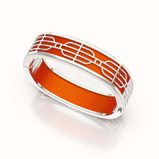 Nanyang Dream Bangle - Lava Orange - Sterling Silver