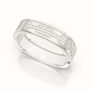 Nanyang Dream Bangle - Lychee White - Sterling Silver