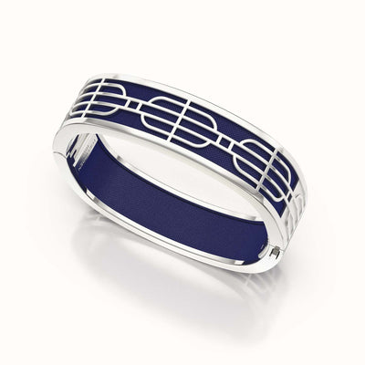 Nanyang Dream Bangle - Midnight Blue - Sterling Silver