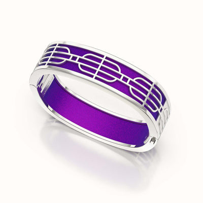 Nanyang Dream Bangle - Orchid Purple - Sterling Silver