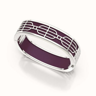 Nanyang Dream Bangle - Deep Plum - Sterling Silver