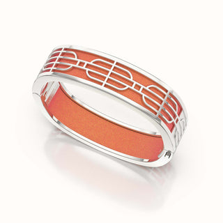 Nanyang Dream Bangle - Sunset Orange - Sterling Silver