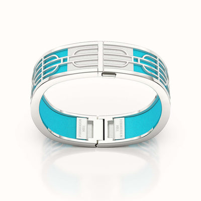 Nanyang Dream Bangle - Turquoise Blue - Sterling Silver