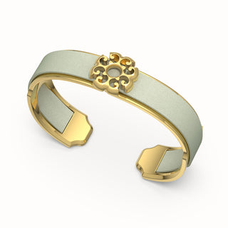 Nonya Blossom Silk Cuff - Shophouse Olive