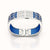 Peranakan Grace Bangle - Celestial Blue - Sterling Silver