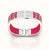 Peranakan Grace Bangle - Dragonfruit Pink - Sterling Silver