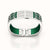 Peranakan Grace Bangle - Emerald Green - Sterling Silver