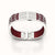 Peranakan Grace Bangle - Mangosteen Red - Sterling Silver