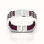 Peranakan Grace Bangle - Deep Plum - Sterling Silver