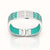 Peranakan Grace Bangle - Shophouse Teal - Sterling Silver