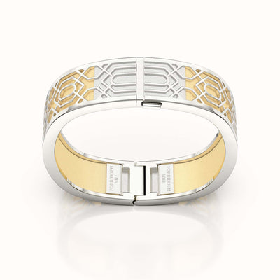 Peranakan Grace Bangle - Shophouse Vanilla - Sterling Silver