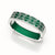 Peranakan Grace Bangle - Emerald Green - Sterling Silver