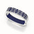 Peranakan Grace Bangle - Midnight Blue - Sterling Silver