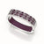 Peranakan Grace Bangle - Deep Plum - Sterling Silver