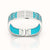 Peranakan Grace Bangle - Turquoise Blue - Sterling Silver