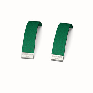 Silk Slides Emerald Green - Sterling Silver Bangles