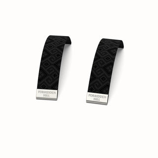 Silk Slides Obsidian Black - Sterling Silver Bangles