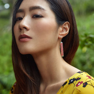 Ban Zu Earrings - Jade Red
