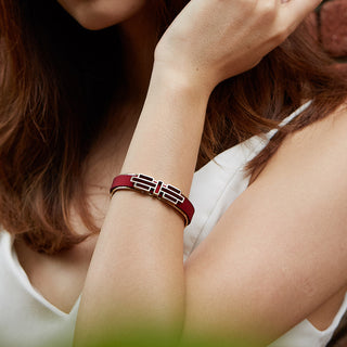 Ban Zu Silk Cuff - Mangosteen Red