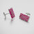 Ban Zu Cufflinks - Sterling Silver - Jade Red