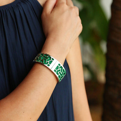 Iskandar Bangle Emerald Green