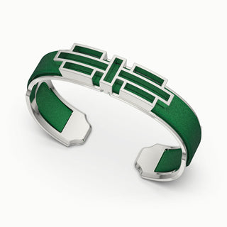 Ban Zu Silk Cuff - Emerald Green