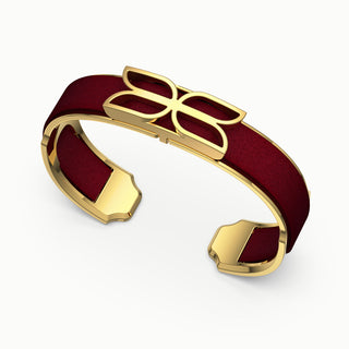 Kawung Silk Cuff - Mangosteen Red