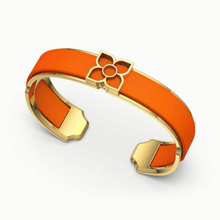 Lotus Silk Cuff - Lava Orange