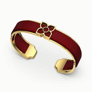 Lotus Silk Cuff - Mangosteen Red