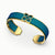 Lotus Silk Cuff - Peacock Green