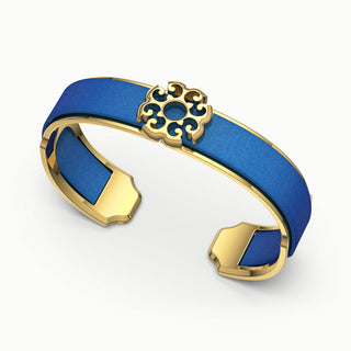 Nonya Blossom Silk Cuff - Celestial Blue