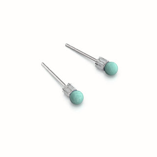 Small Stud Earrings Gemstone - Amazonite