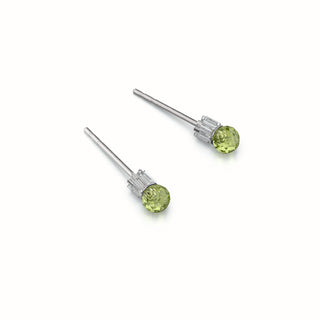 Small Stud Earrings Gemstone - Peridot