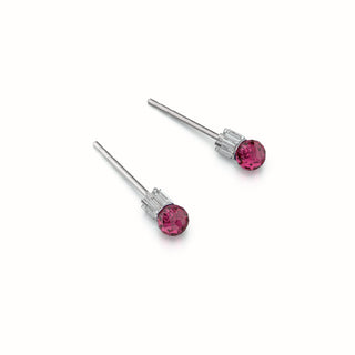 Small Stud Earrings Gemstone - Ruby