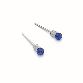 Small Stud Earrings Gemstone - Sapphire
