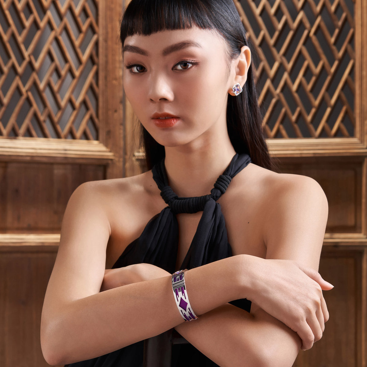 Ikat Bangle - Obsidian Black