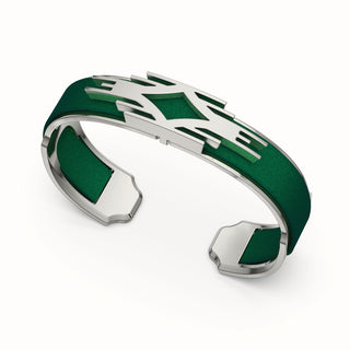 Ikat Silk Cuff - Emerald Green