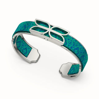 Kawung Silk Cuff - Andaman Green