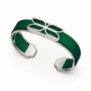 Kawung Silk Cuff - Emerald Green