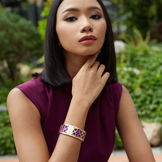 Lotus Bangle Lava Orange