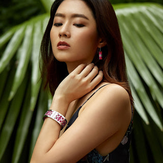 Lotus Bangle Lava Orange