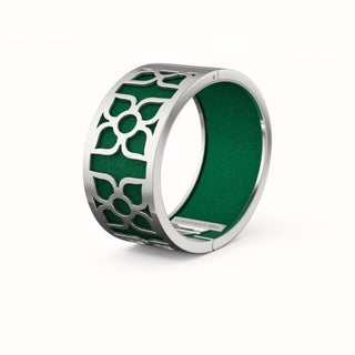 Lotus Bangle - Emerald Green