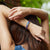 Nonya Blossom Silk Cuff - Kopi-O Brown