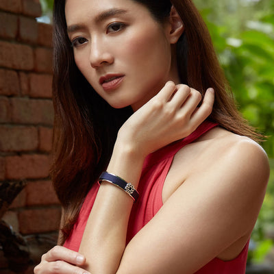Nonya Blossom Silk Cuff - Shophouse Vanilla