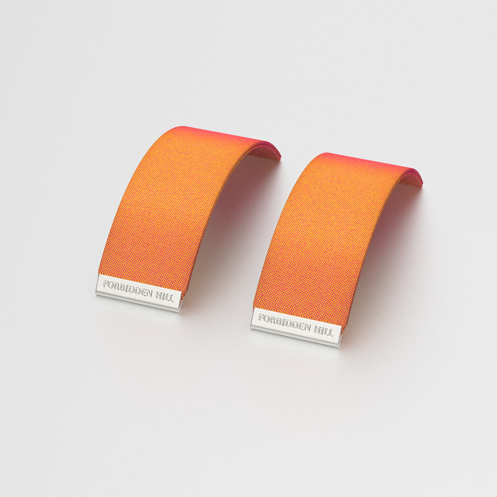 Silk Slides for 24mm Bangle - Sunset Orange